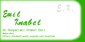 emil knabel business card